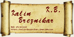 Kalin Breznikar vizit kartica